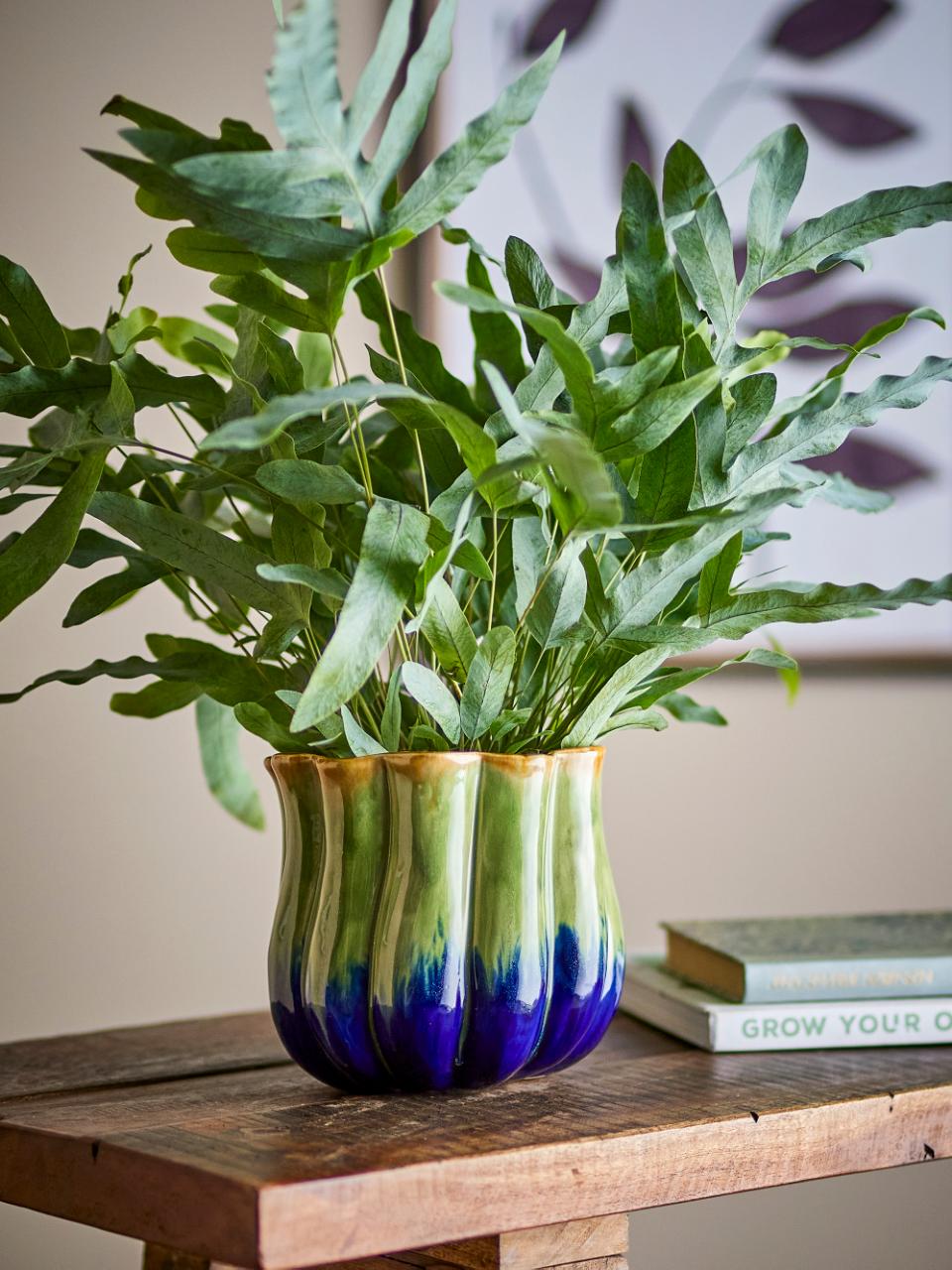 Jenner Plant Pot | Green Stoneware