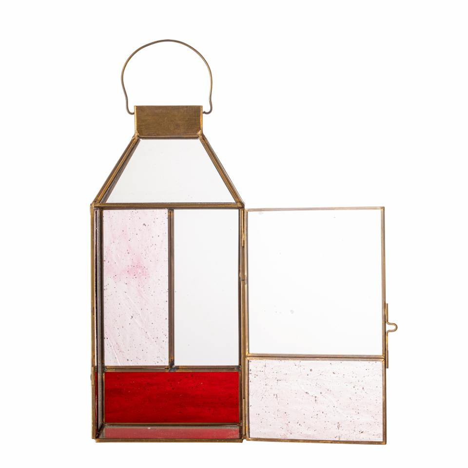 Drew Lantern | Rose Glass