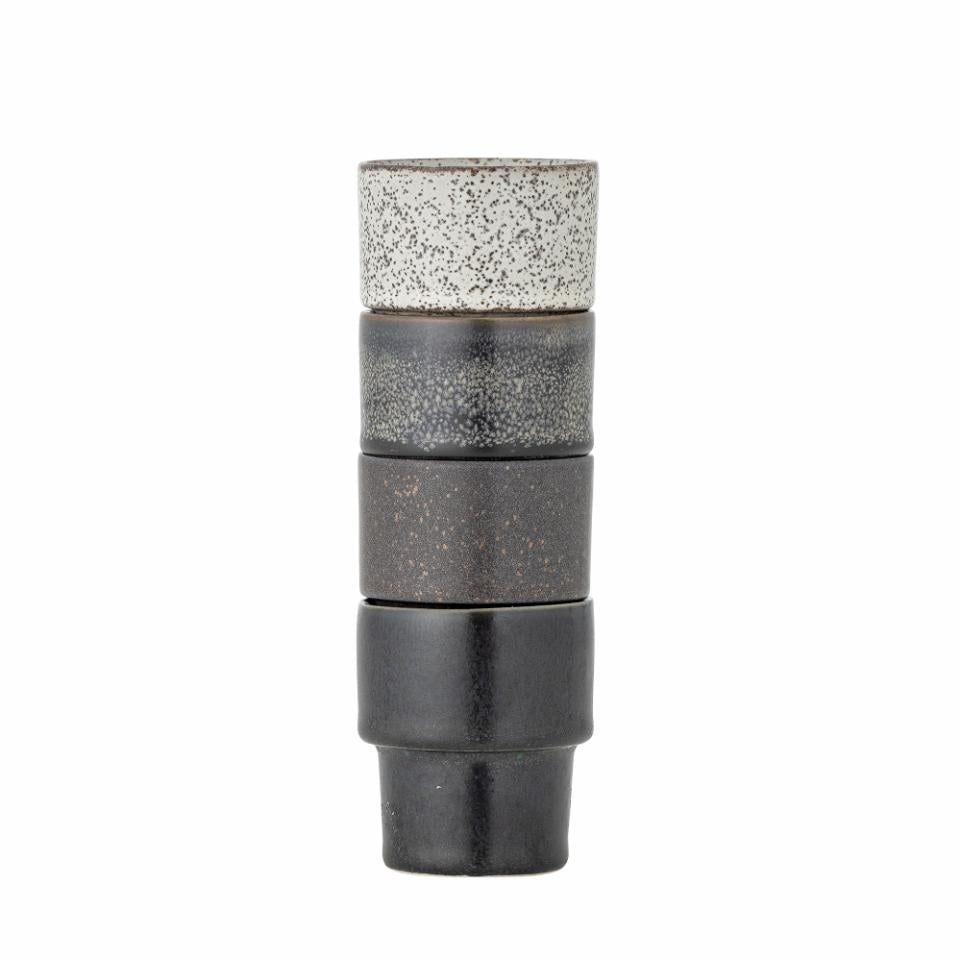 Ewan Espresso Cup | Set of 4 Brown Stoneware