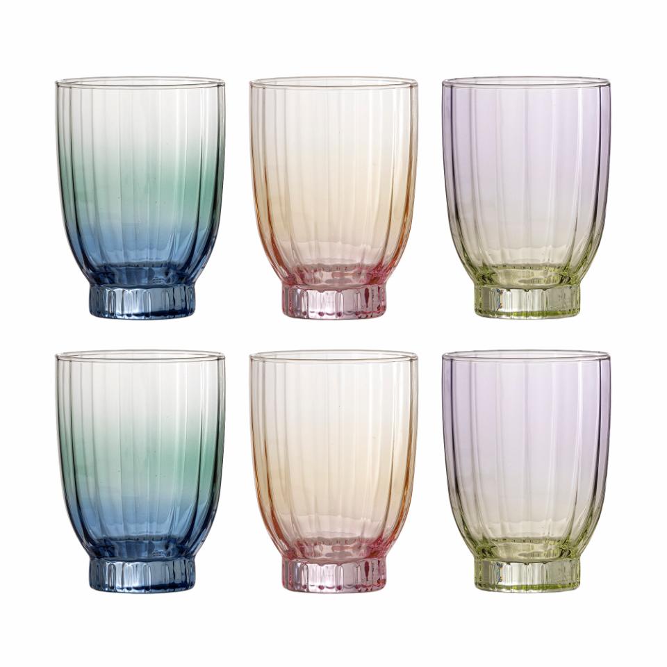Nicoline Drinking Glass | Set of 6 Multi Glass