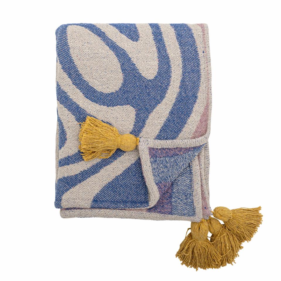 Arlie Throw | Blue Cotton