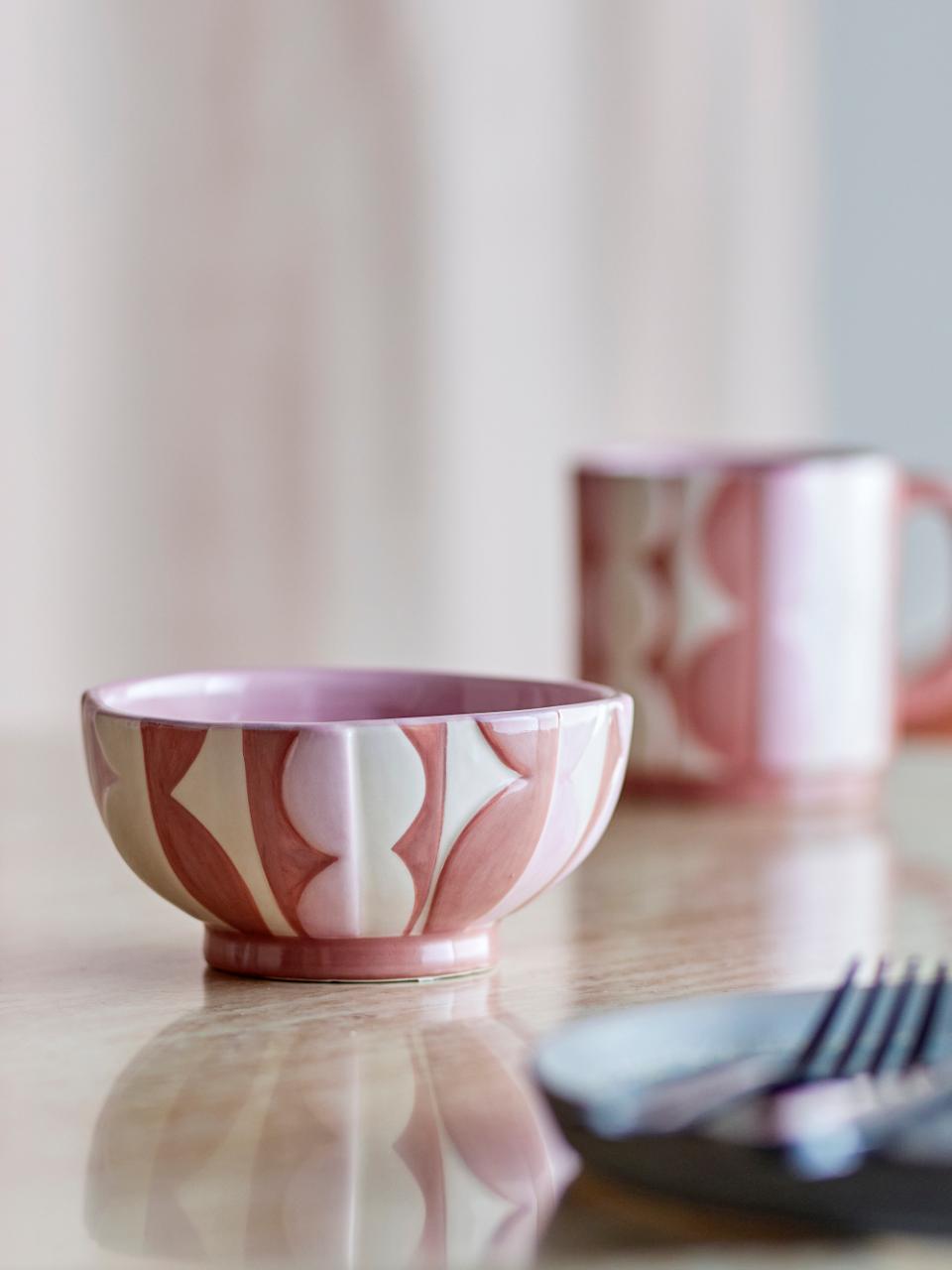 Saul Bowl | Set of 4 Rose Stoneware