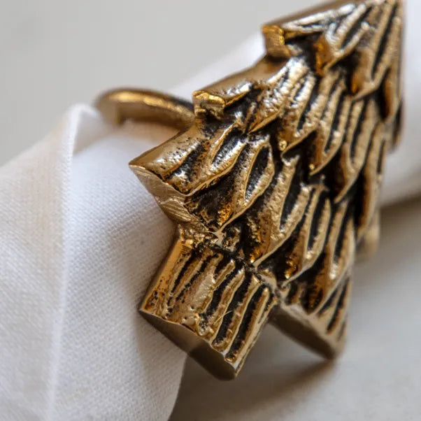 Gold Christmas Tree Napkin Ring