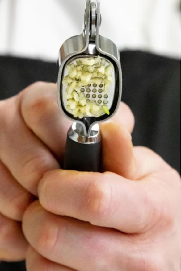 Soft Grip Stainless Steel Garlic Press