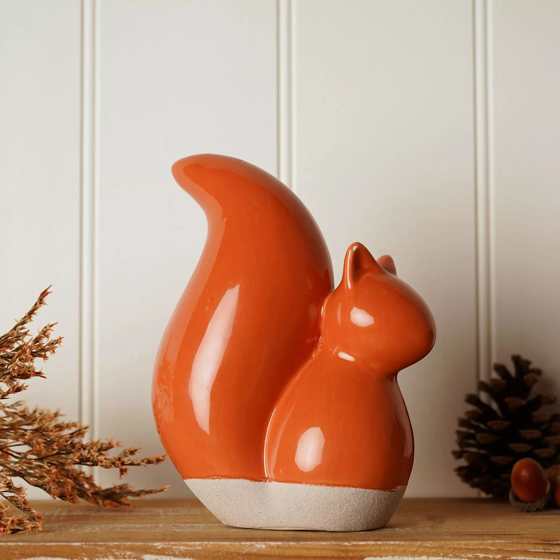 Orange Ceramic Squirrel