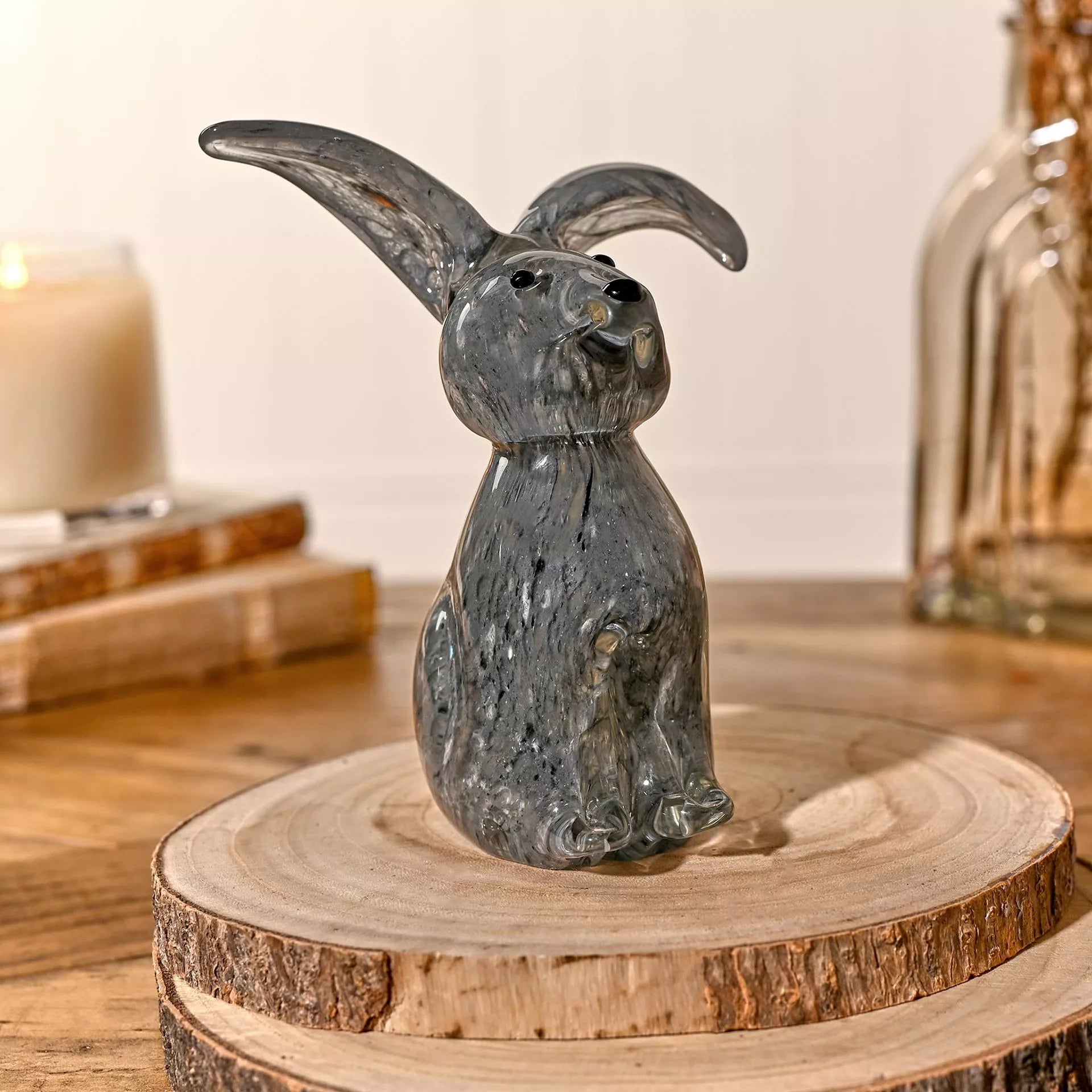 Objets D'Art Glass Figurine | Rabbit