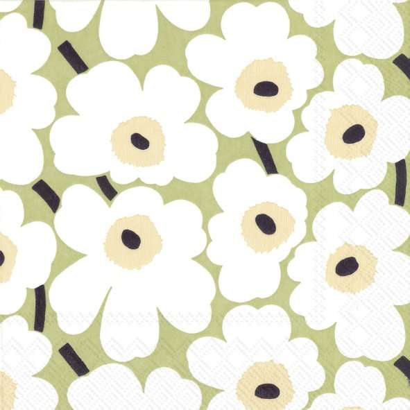 Mini Unikko Light Green | Lunch Napkins