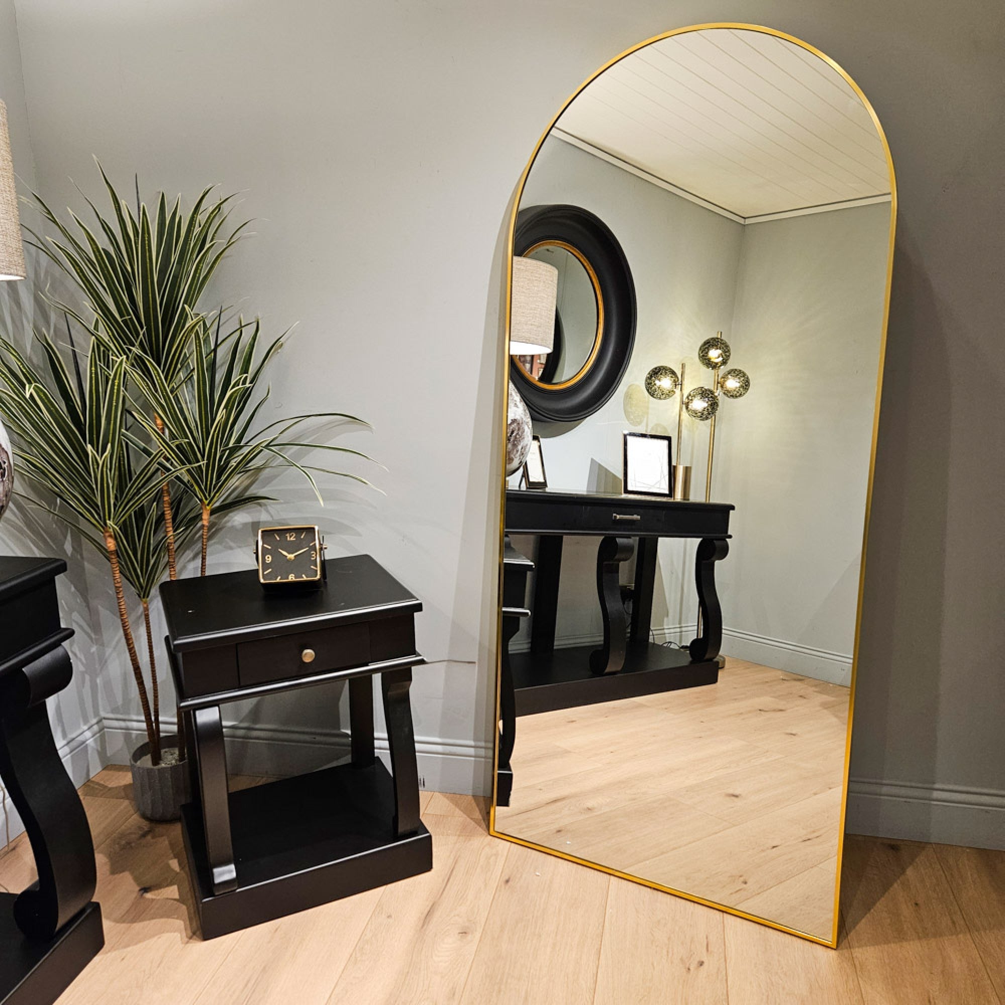 Modena Arch Leaner Mirror | Gold