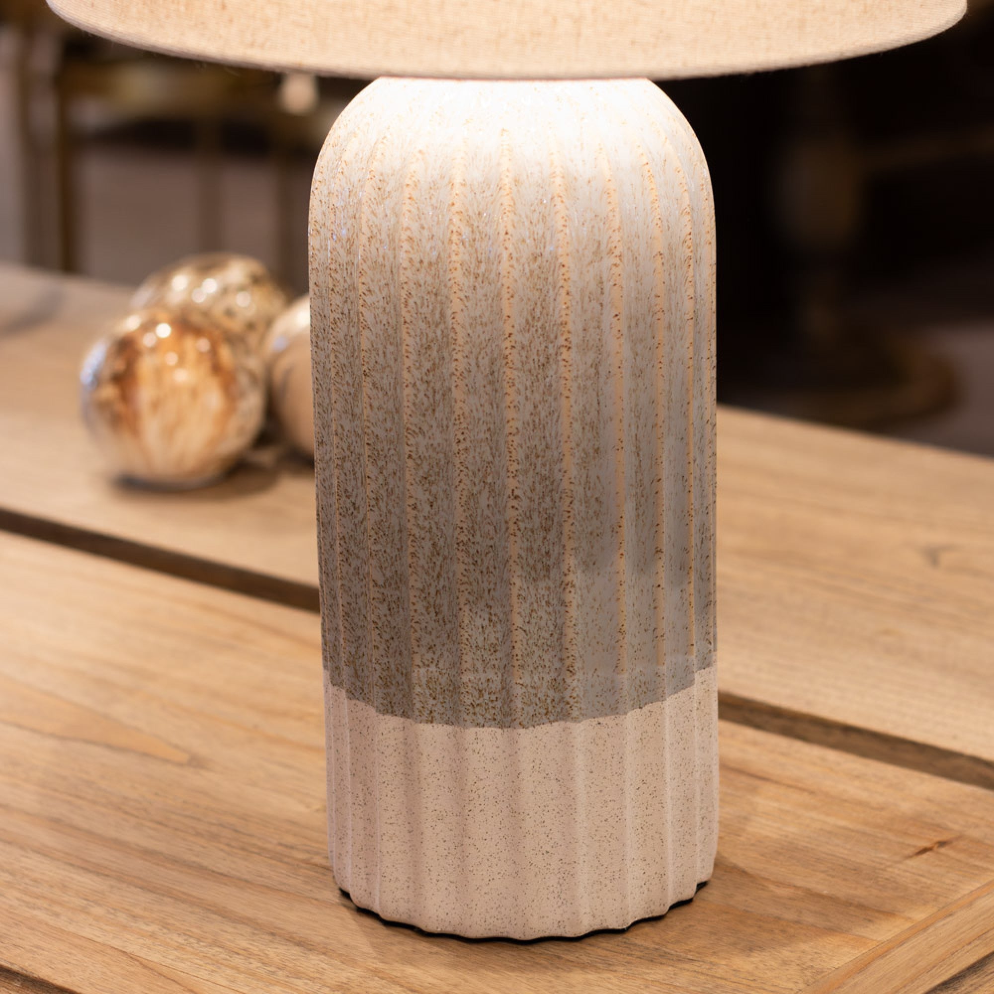 Presley Ceramic Table Lamp Ridged | 64cm