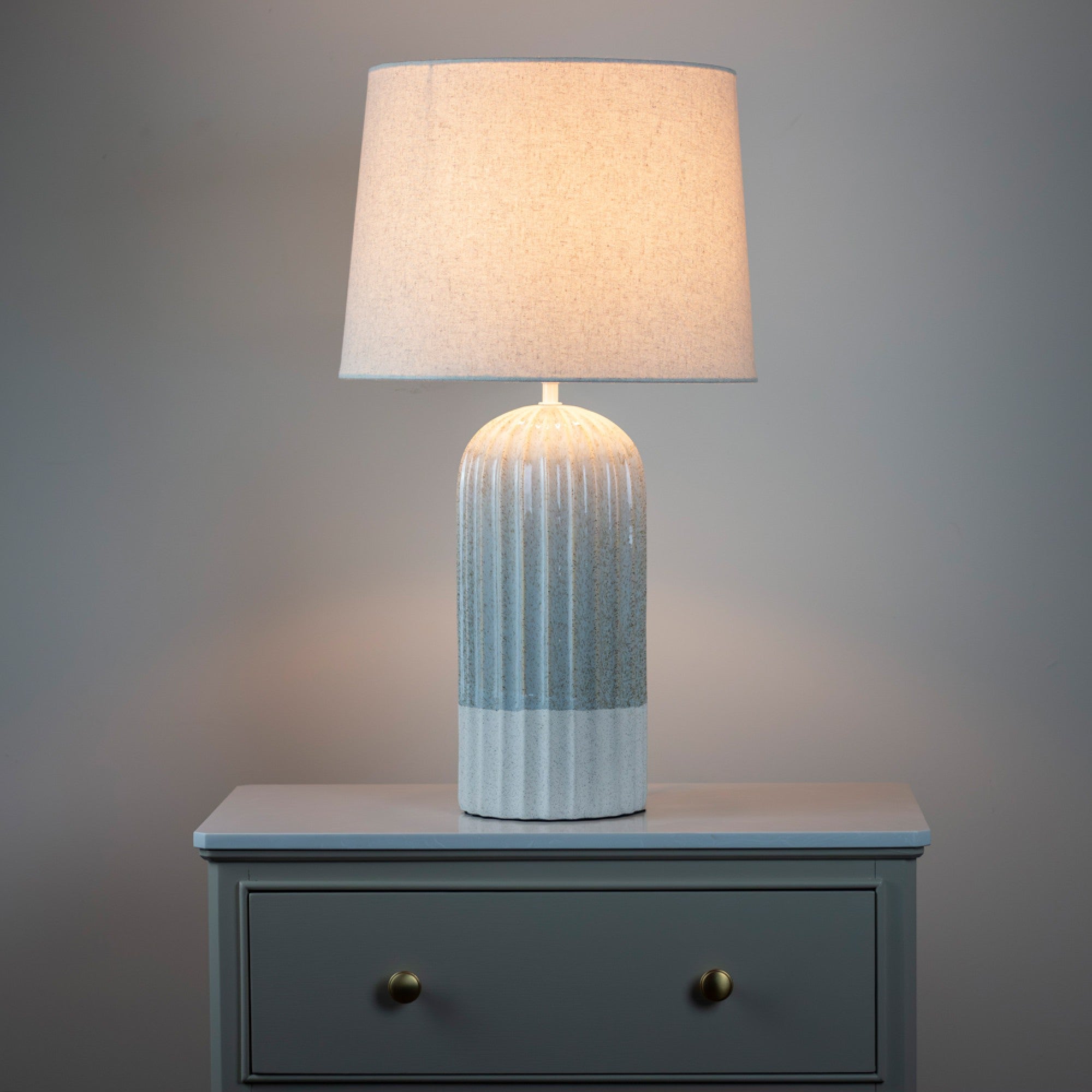 Presley Ceramic Table Lamp Ridged | 64cm