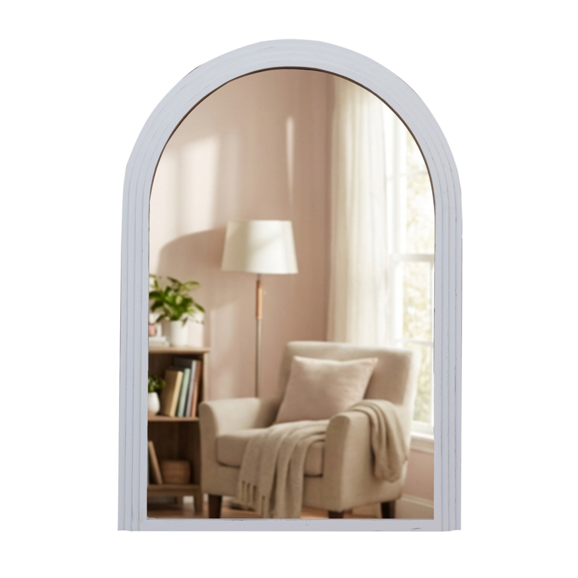 Stepped Arched Wall Mirror Oyster | 70x100cm