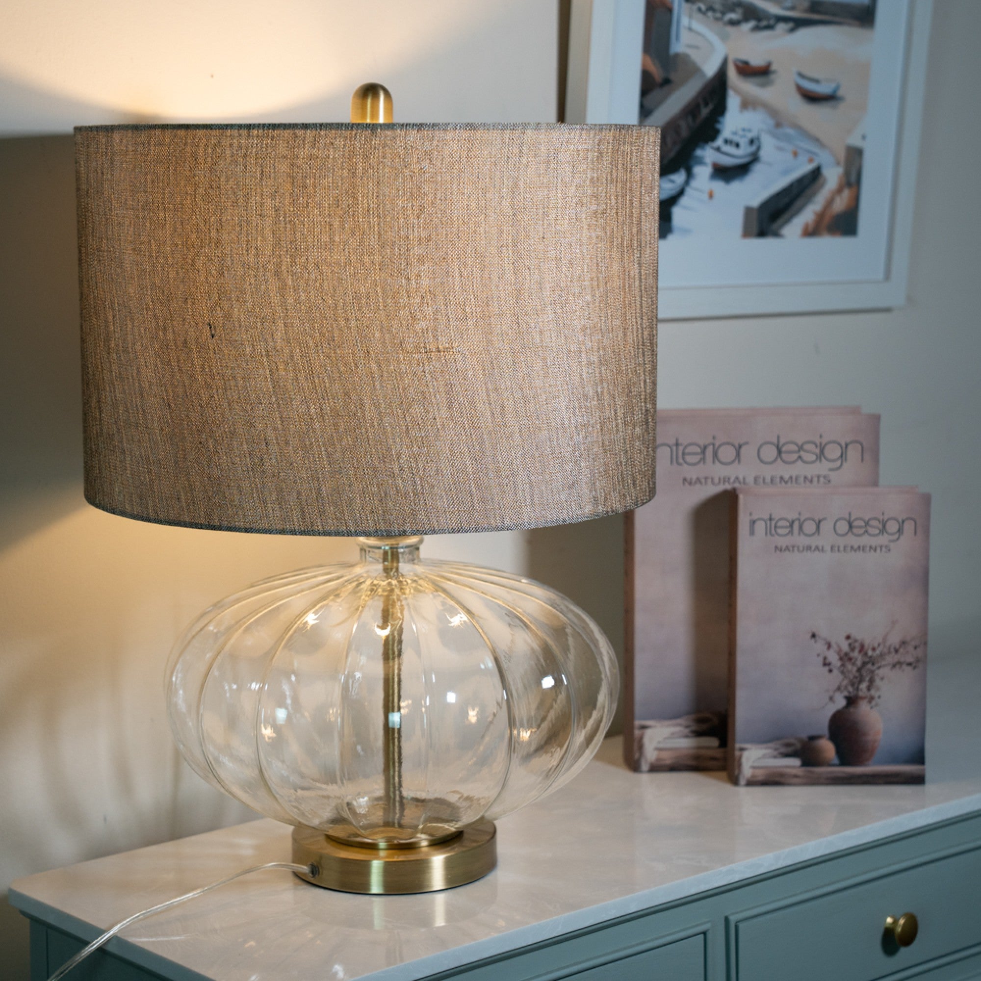 Kyra Table Lamp Clear Glass | 57cm