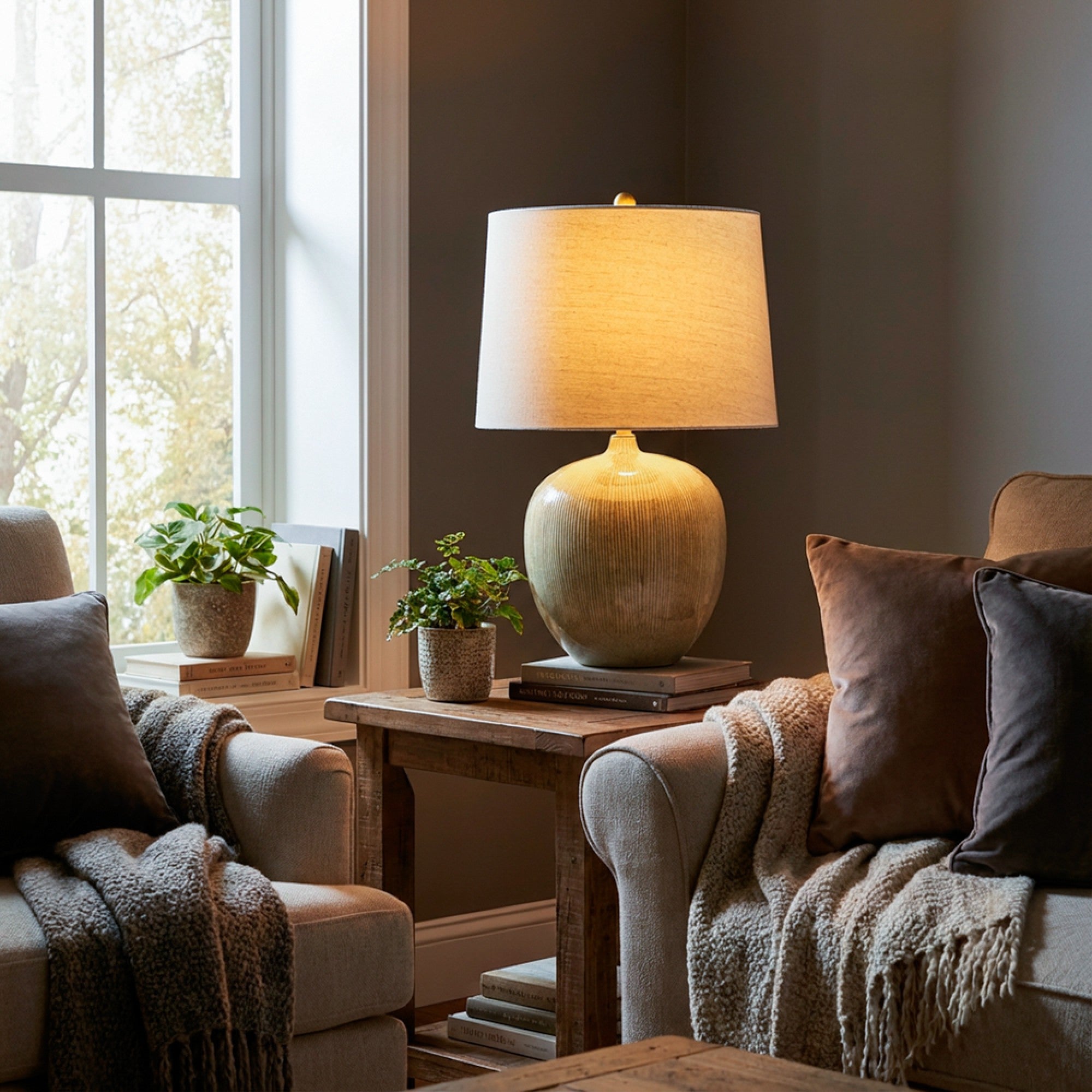 Heather Ceramic Table Lamp | 62cm