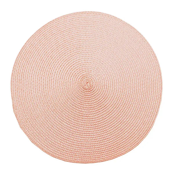 Circular Ribbed Placemat | Pink Quartz