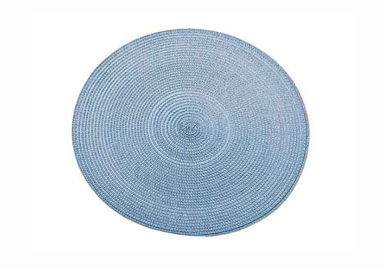 Circular Ribbed Placemat | Sky Blue