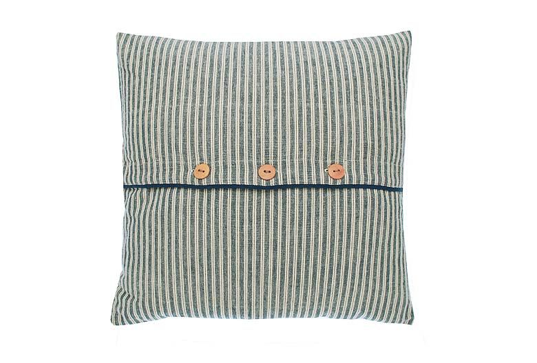 Hampton Stripe Button Cushion