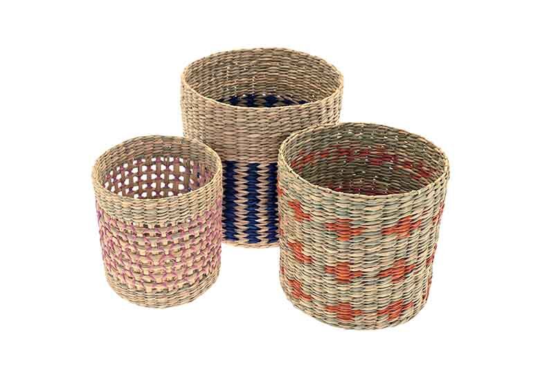 Salsa Seagrass Baskets | Set of 3