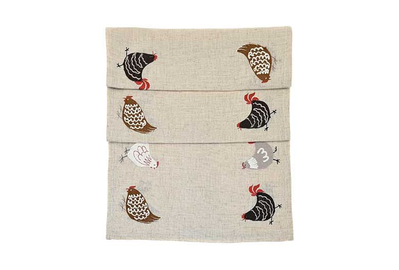 Embroidered Hen Runner