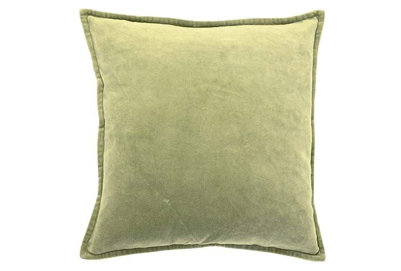 Washed Velvet Cushion | Olive/Rosewood/Saffron/Smoke Blue/Taupe