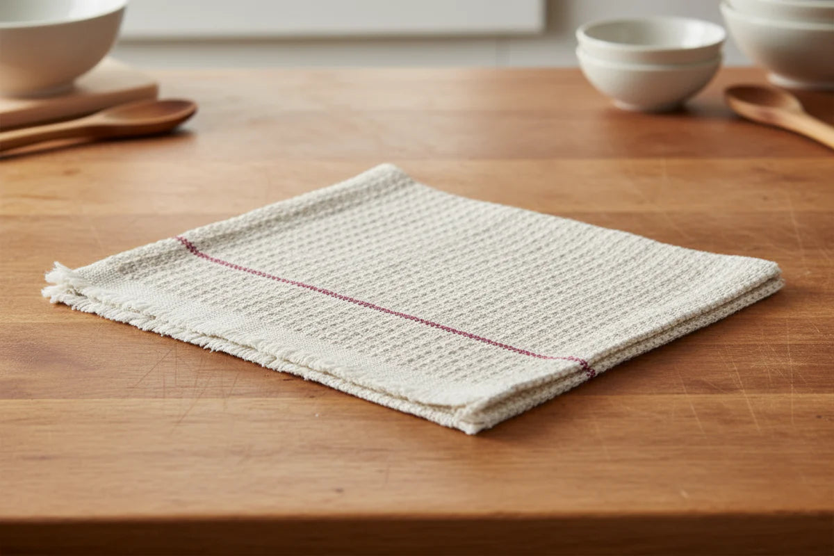 Waffle Kitchen Cloth | Red/Blue