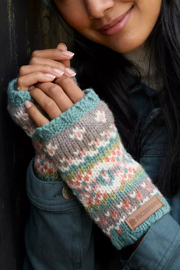 Merino Iona Handwarmer Teal