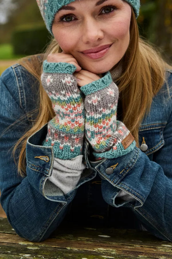Merino Iona Handwarmer Teal