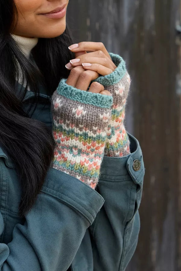 Merino Iona Handwarmer Teal