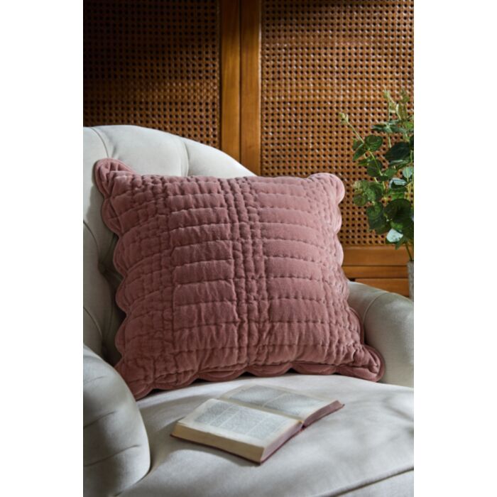 Scalloped Cushions | Old Rose