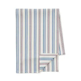 Land & Shore Ticking Stripe Table Runner | Blue/Red