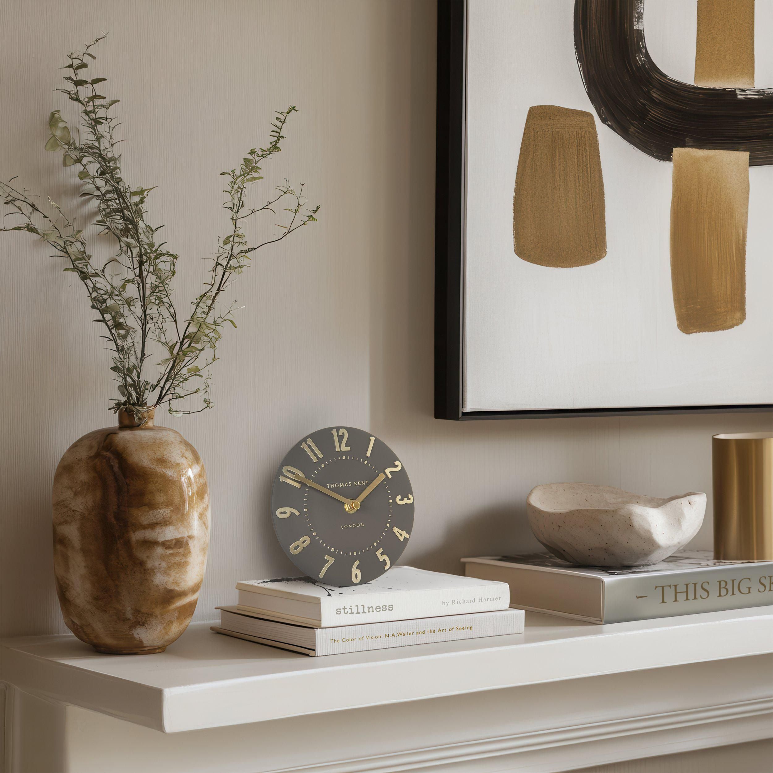 6” Mulberry Mantel Clock | Espresso