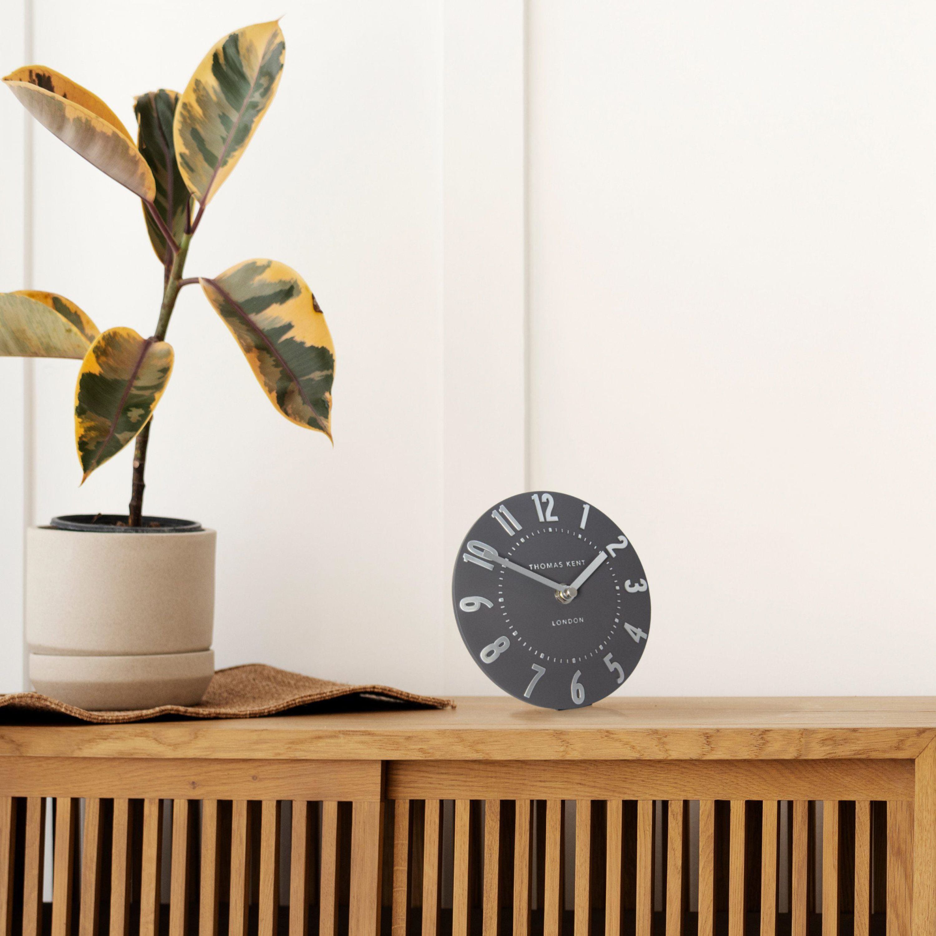6” Mulberry Mantel Clock | Graphite Silver