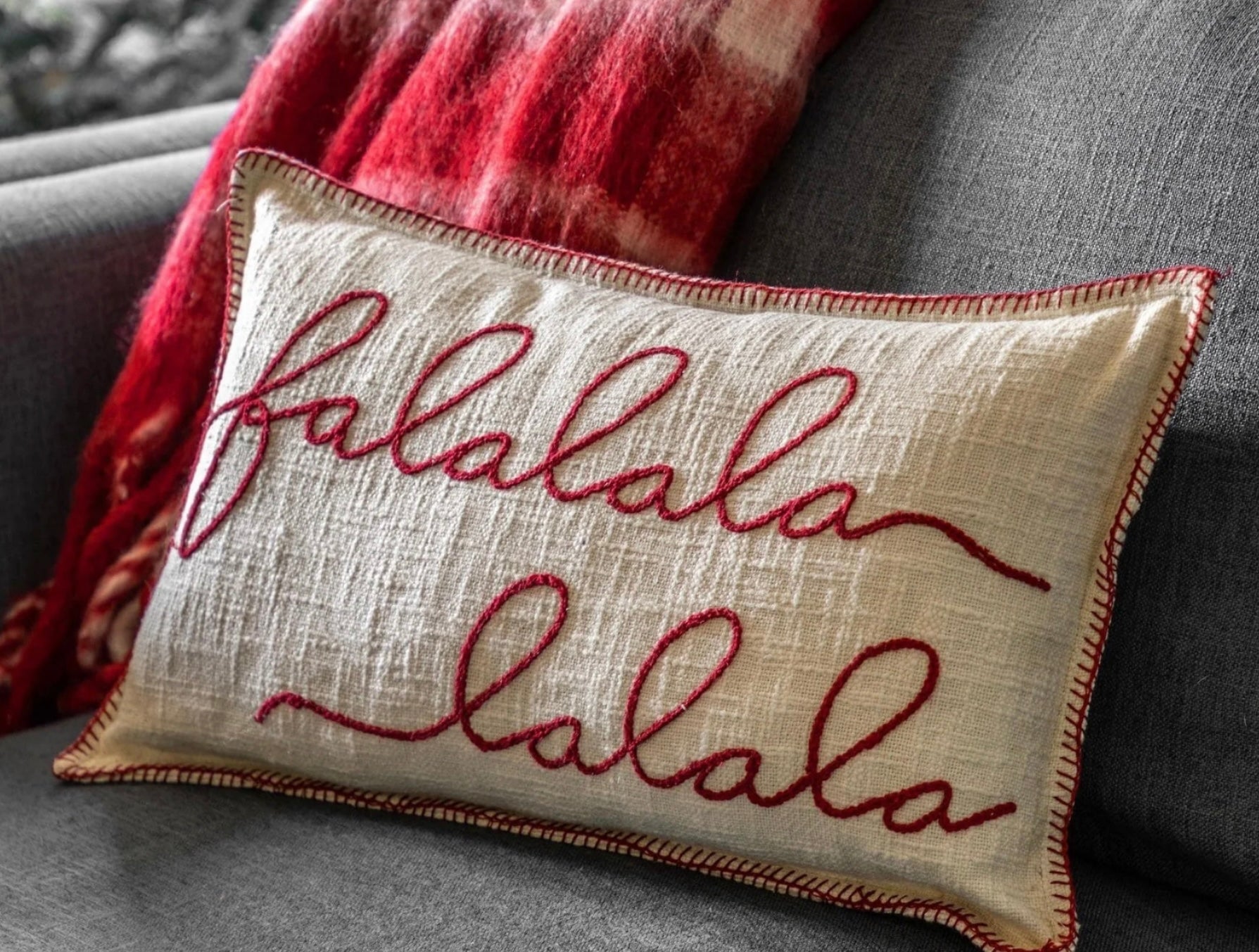 FaLaLa Stitched Cushion
