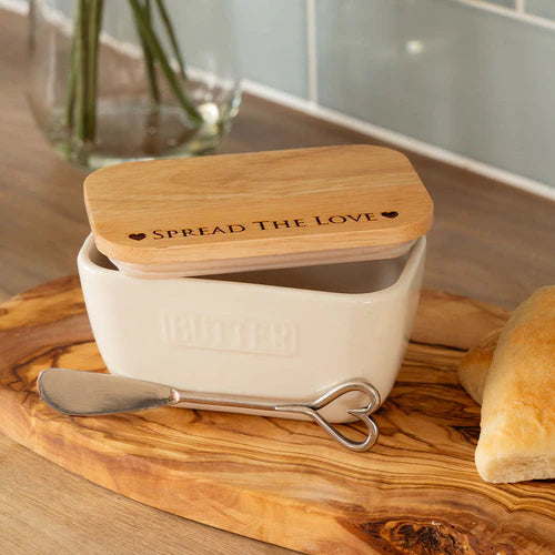 Spread The Love Butter Dish & Knife Set