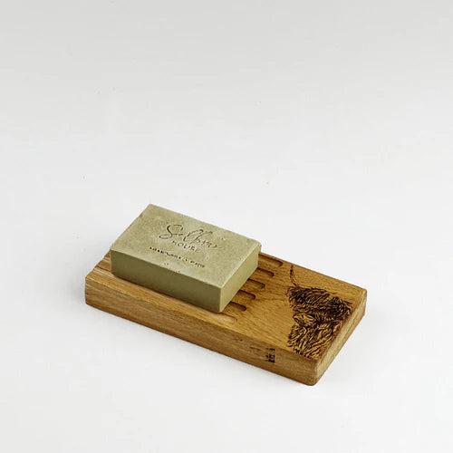 Oak Soap Dish & Soap Set