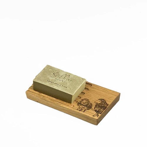 Oak Soap Dish & Soap Set