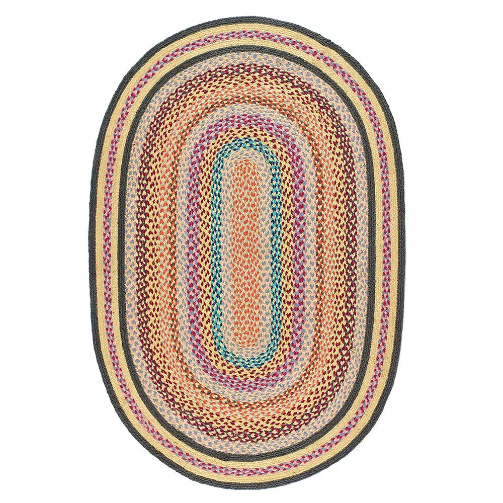 Colourful Jute | Oval Rug