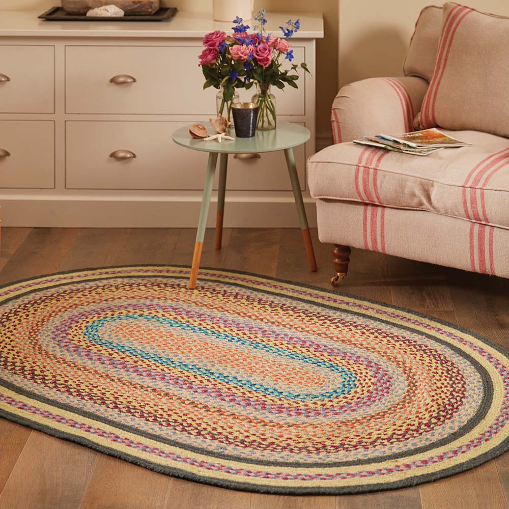 Colourful Jute | Oval Rug