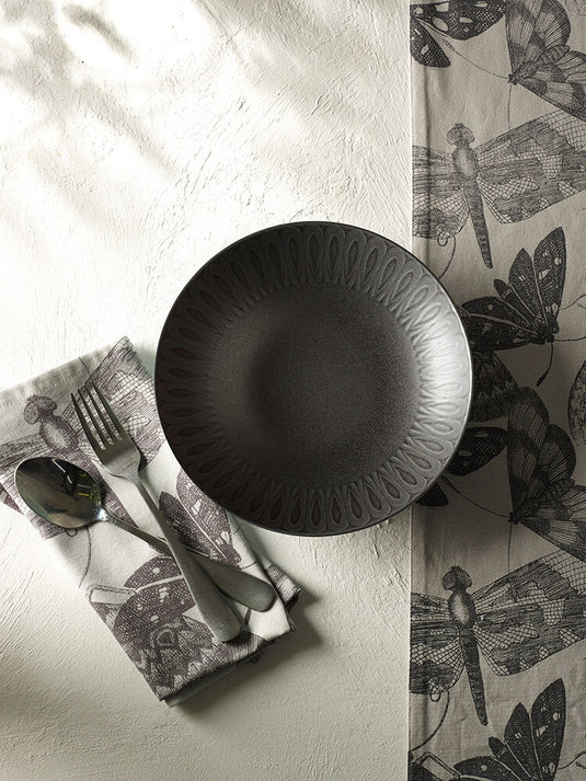 Living Jewels Black Pasta Bowl