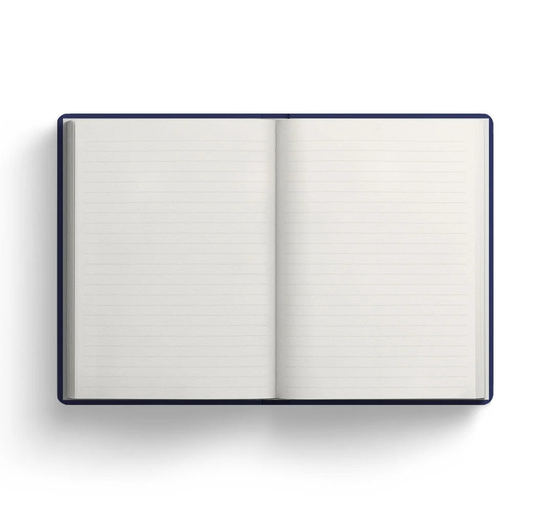 Blue Stripe Floral | A5 Hardback Notebook