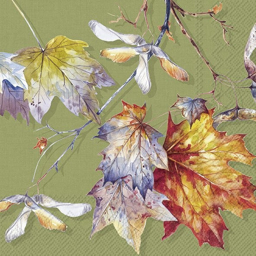 Green Autumn Branches  | Lunch Napkins