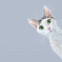 Cat Stella Light Blue| Lunch Napkins
