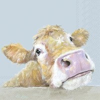Cow Bella Light Blue| Lunch Napkins