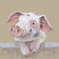 Pig Ruffy Light Brown| Lunch Napkins