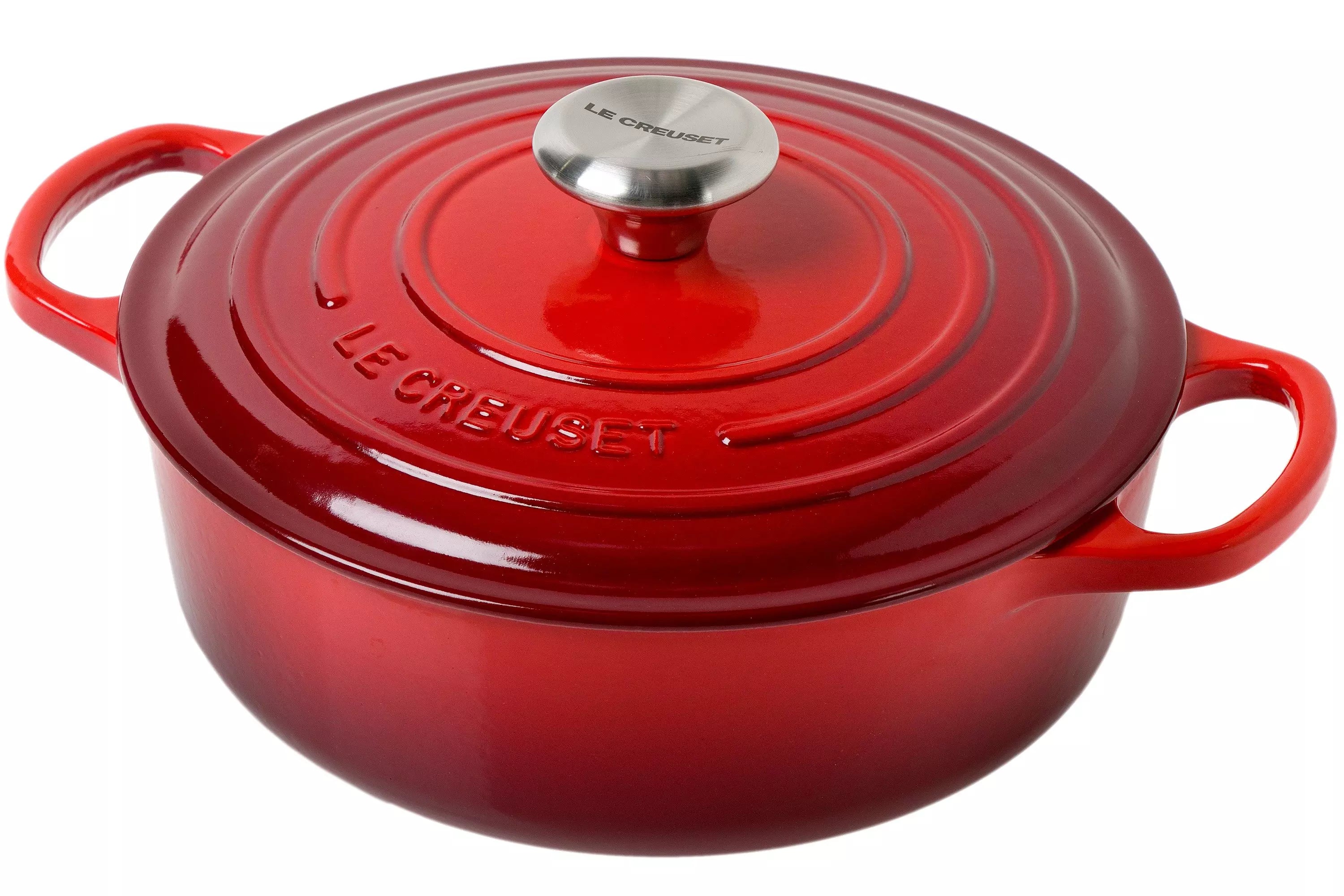 Le Creuset Signature Cast Iron Round Casserole 24cm Cerise
