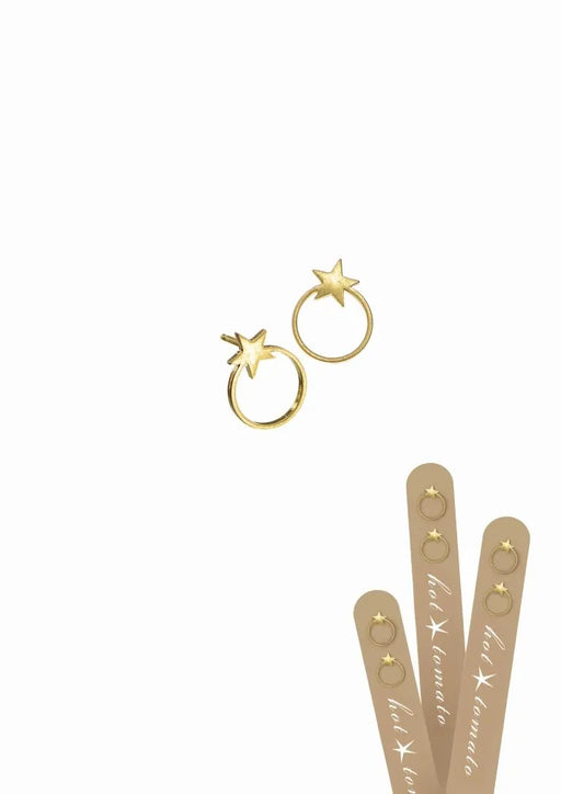 Golden Star Orbit | Earrings
