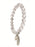 Stone Bead Feather Bracelet | Purity White