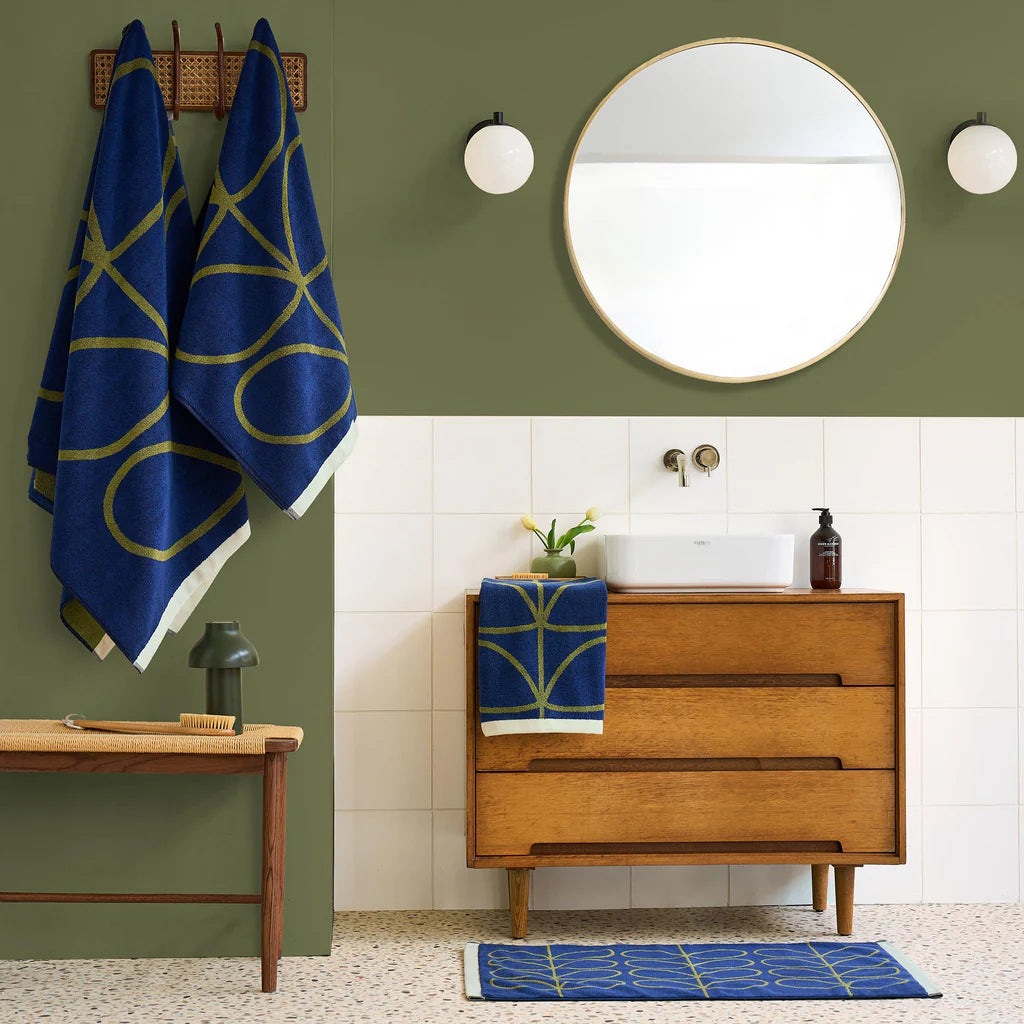 Linear Stem Navy | Bath Sheet – JA Lyttle