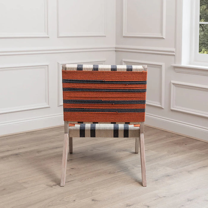 Woven Rust Accent Chair