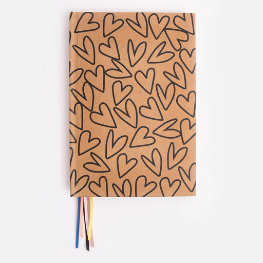 Outline Hearts | Kraft Notebook