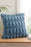 Blue Carved Faux Fur Cushion